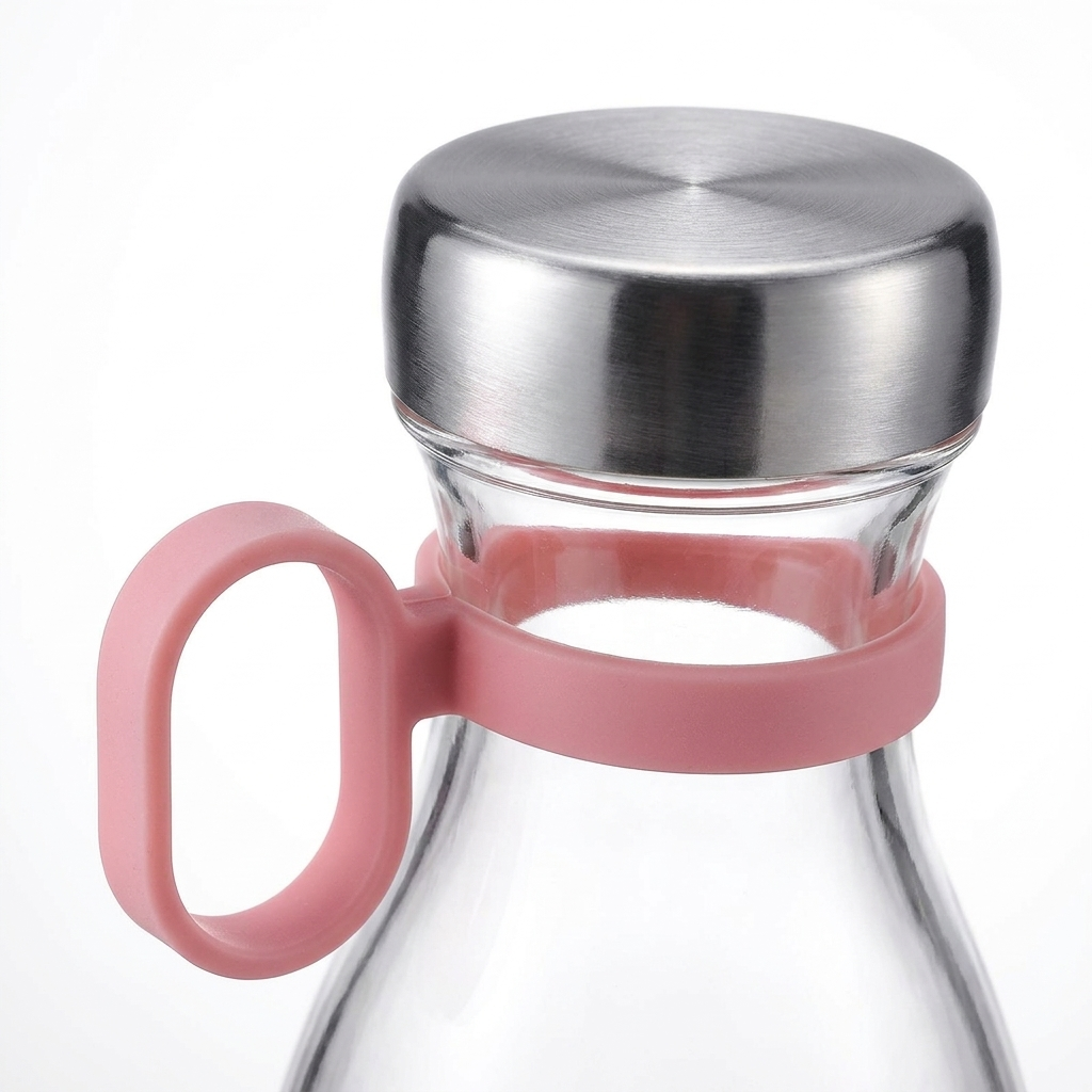 Close-up of blender cap and carry ring detail